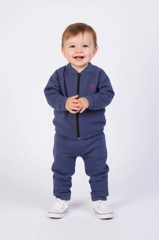 JAQUETA CAPUZ MOLETINHO 9245BY INFANTIL MARINHO / 24M