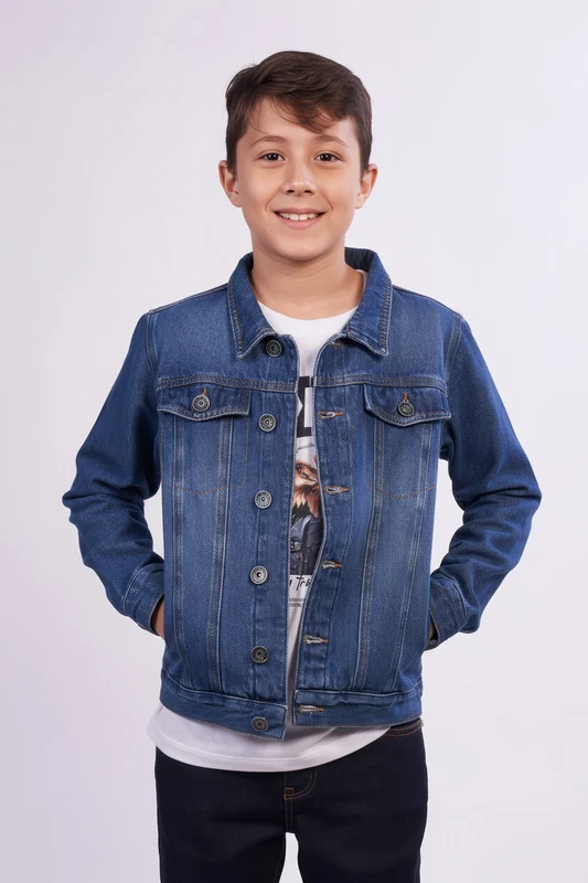 JAQUETA JEANS TRUCKER 7398I INFANTIL JEANS / 4A