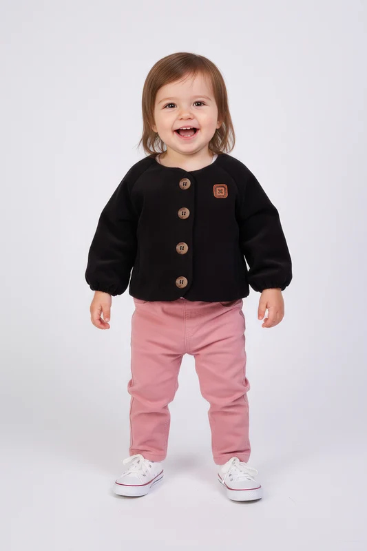 JAQUETA MALHA TECH 7443BY INFANTIL PRETO / 18M