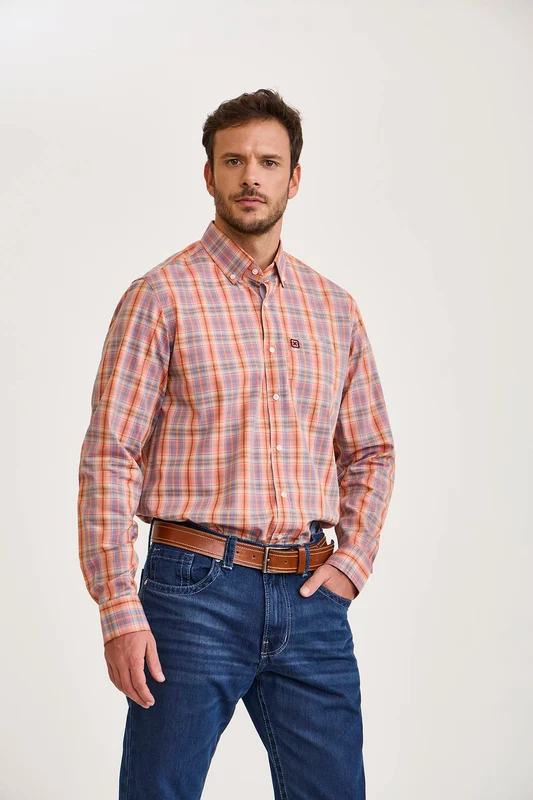 CAMISA ML SLIM TRICOLINE XADREZ 29563L XADREZ / GG