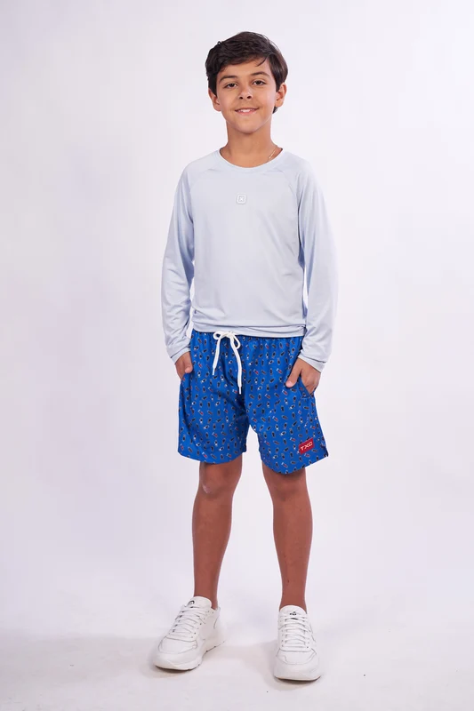 SHORT REGULAR TACTEL ETIQUETA 8904I INFANTIL AZUL ROYAL / 8A