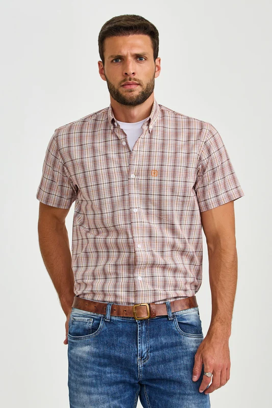 CAMISA MC REGULAR OXFORDINE 29506C XADREZ / GG