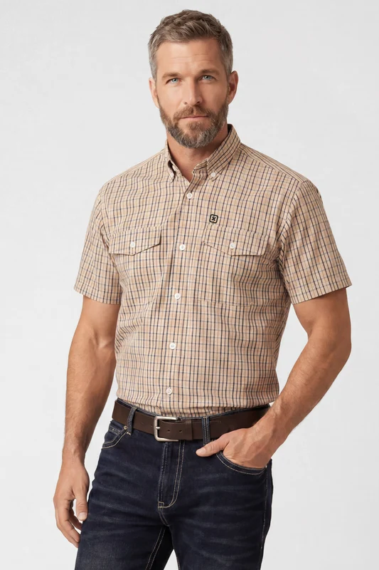 CAMISA MC WORKER TRICOLINE 29502C XADREZ / M