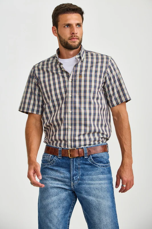 CAMISA MC REGULAR TRICOLINE 29532C XADREZ / P