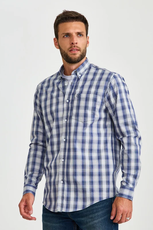 CAMISA ML REGULAR TRICOLINE 29491L XADREZ / G