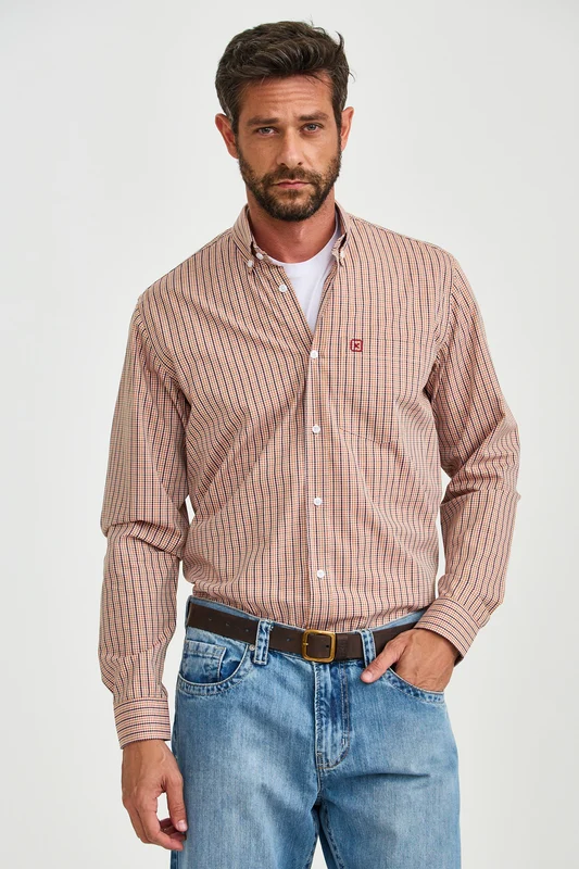 CAMISA ML REGULAR TRICOLINE 29495L XADREZ / GG