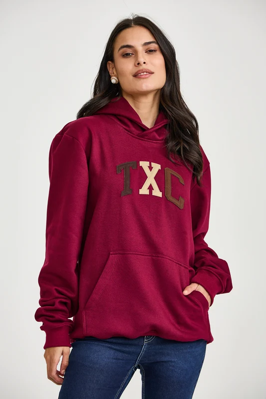 MOLETOM COM CAPUZ 9237 BORDO / P