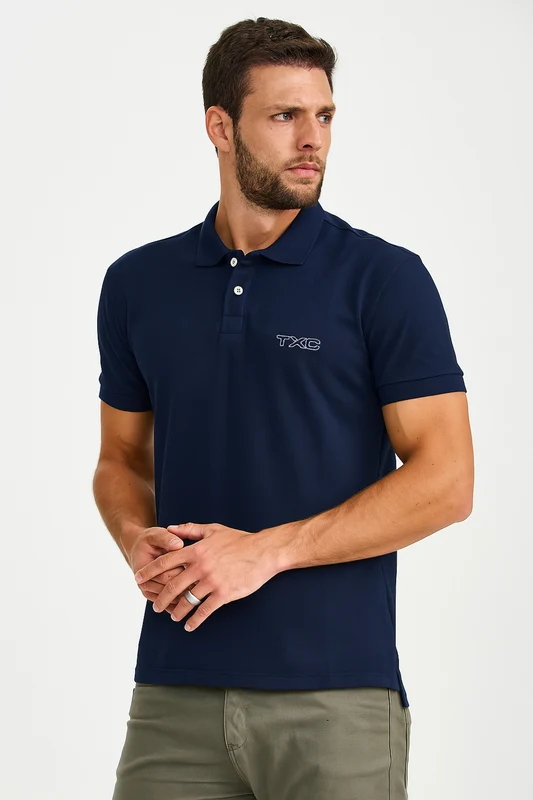 POLO REGULAR PIQUET DUPLO 69124 MARINHO / G