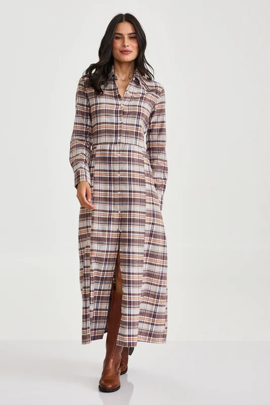 VESTIDO CHEMISE FLANELADO 40136V XADREZ / G