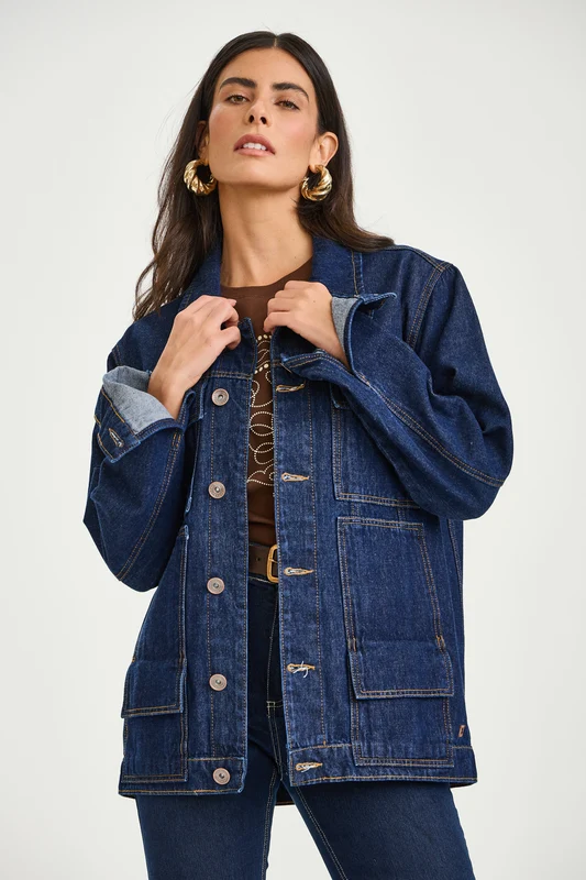 JAQUETA JEANS OVERSIZED 7444 JEANS / M