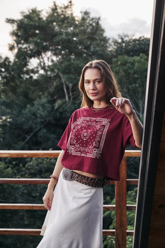 CROPPED OVERSIZED MALHA 51306 BORDO / M