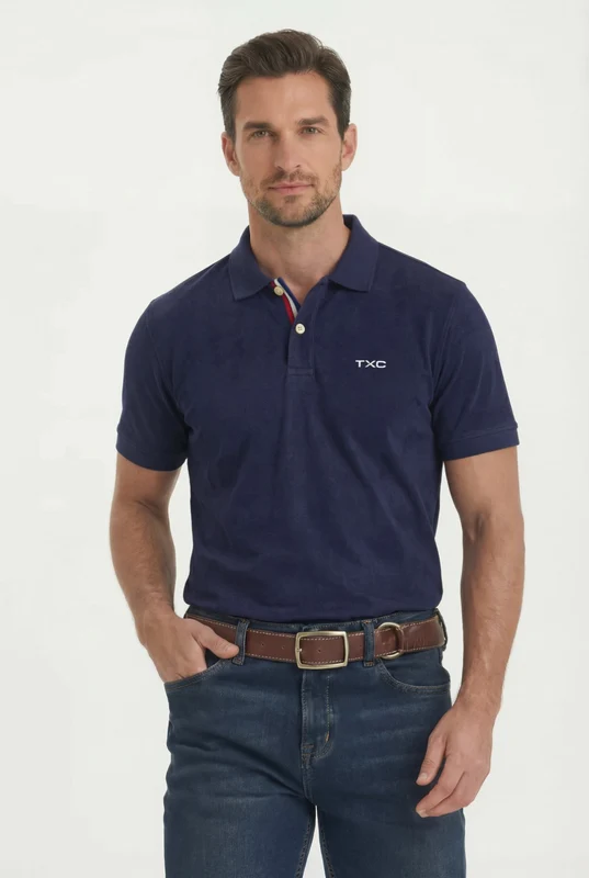 POLO REGULAR SUEDINE 69173 MARINHO / GG