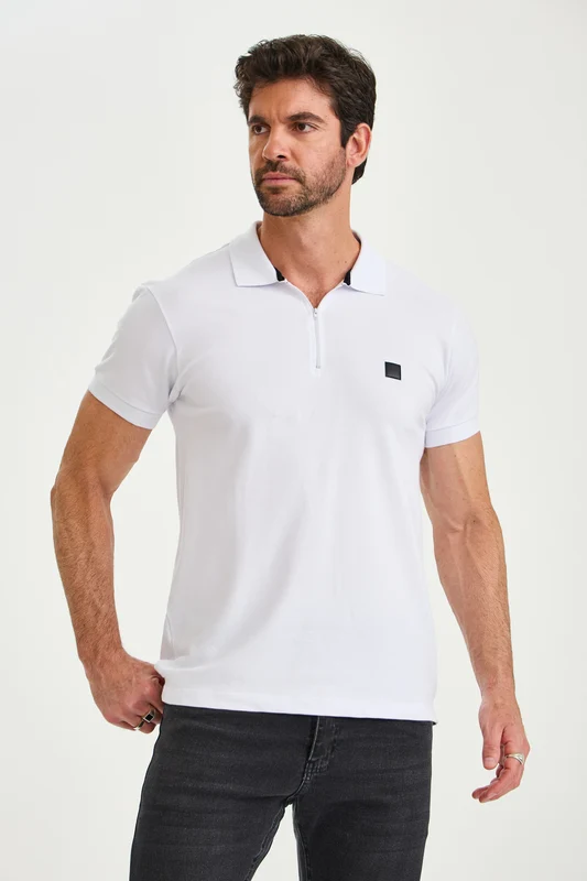 POLO REGULAR ELASTANO 69182 BRANCO / P