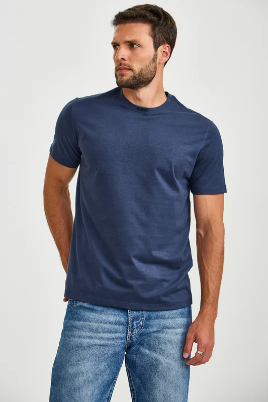 CAMISETA REGULAR MALHA 192985 MARINHO / GG