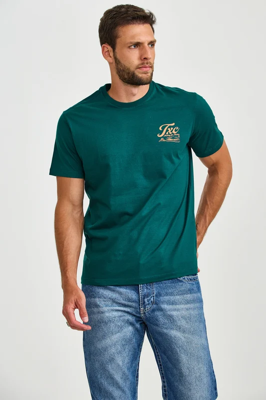 CAMISETA REGULAR FIO 30 192874 VERDE MILITAR / P