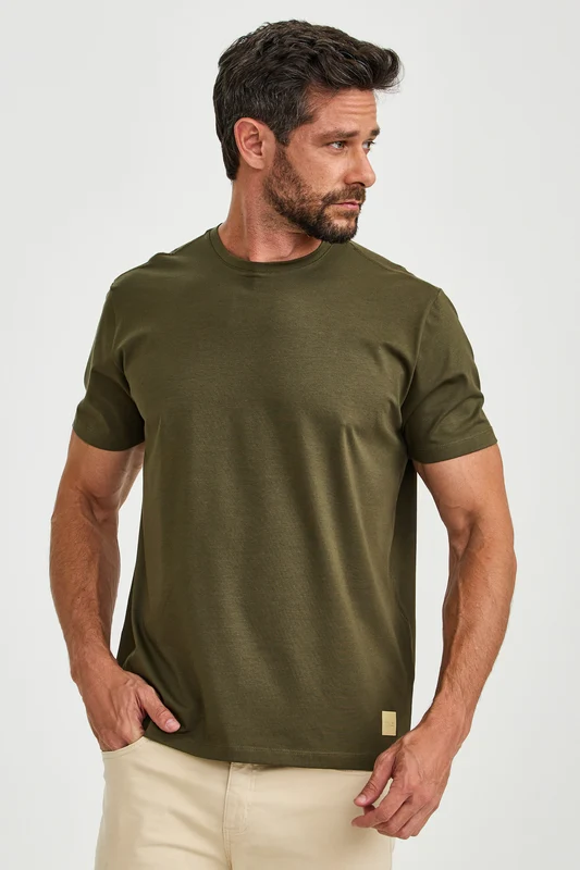 CAMISETA REGULAR MALHA PIMA 192986 PRETO / M