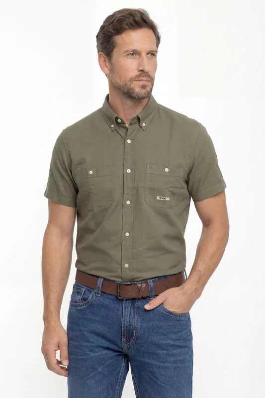 CAMISA MC WORKER OXFORDINE 29462C VERDE MILITAR / P