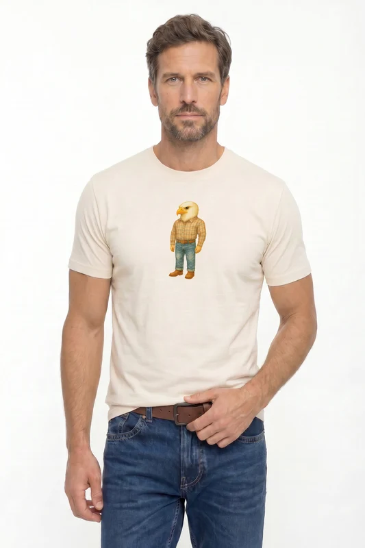 CAMISETA REGULAR DTF 193014 AREIA / M