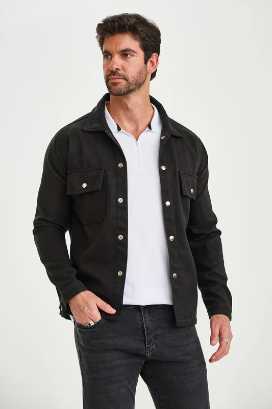 JAQUETA OVER LA 7483 PRETO / M