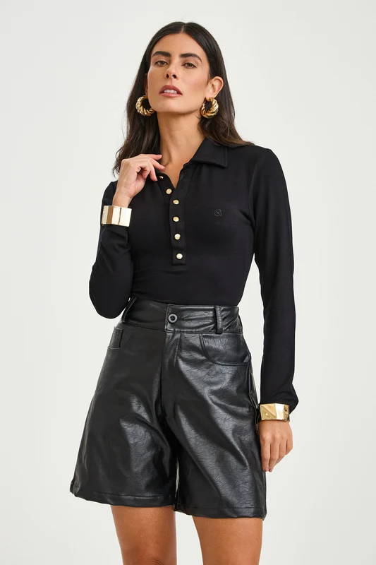 BODY MALHA 51455 PRETO / G