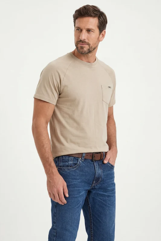 CAMISETA REGULAR FIO 24 193019 BEGE / G