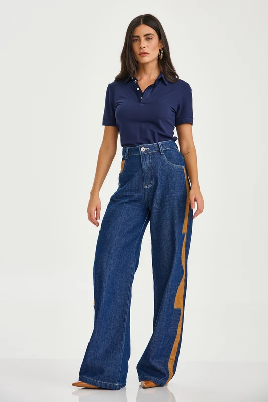 CALCA JEANS WIDE LEG 30274 JEANS / 46
