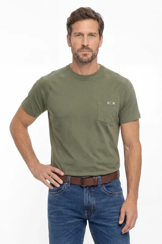 CAMISETA REGULAR FIO 24 193019 VERDE MILITAR / GG