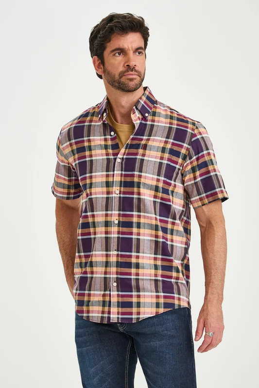 CAMISA MC TRICOLINE REGULAR 29650C XADREZ / G