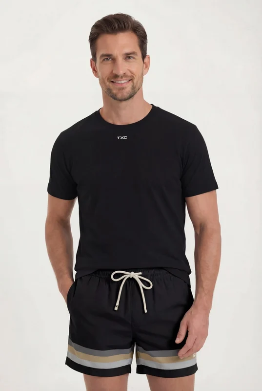 SHORT X TACTEL LISTRADO 8810 PRETO / P