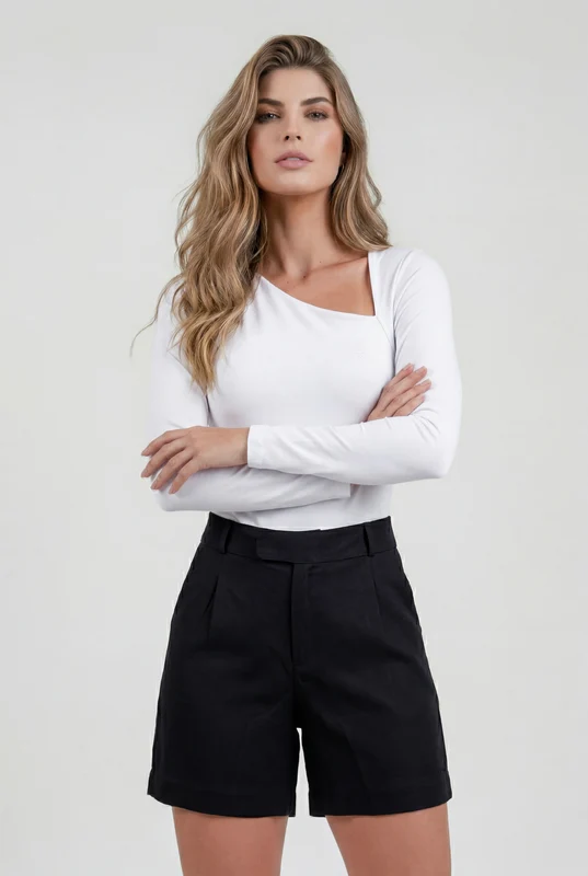 BODY VISCOSE SLIM 51484 BRANCO / M