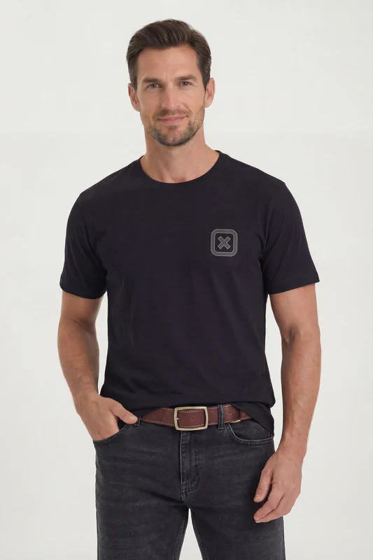 CAMISETA FIO 30 REGULAR 193033 PRETO / P
