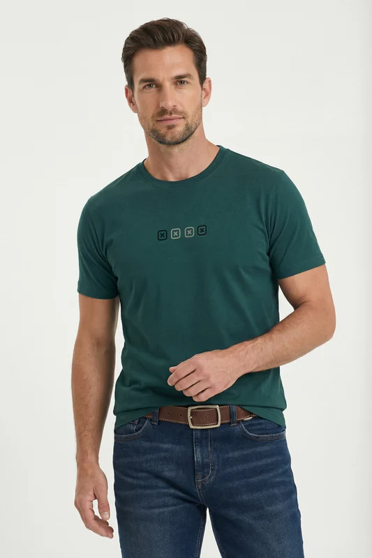 CAMISETA FIO 30 REGULAR 193031 VERDE / GG