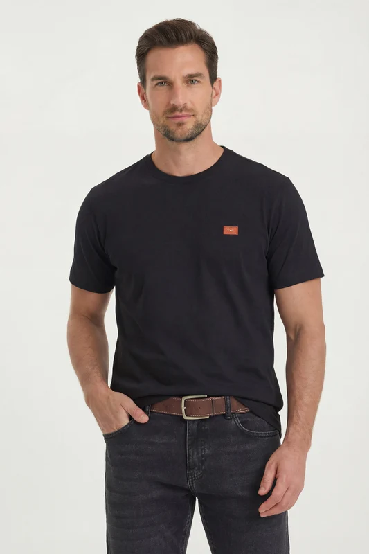 CAMISETA FIO 30 REGULAR 193046 PRETO / M