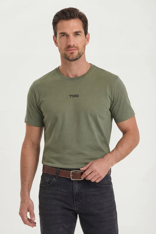 CAMISETA FIO 30 REGULAR 193039 VERDE MILITAR / G