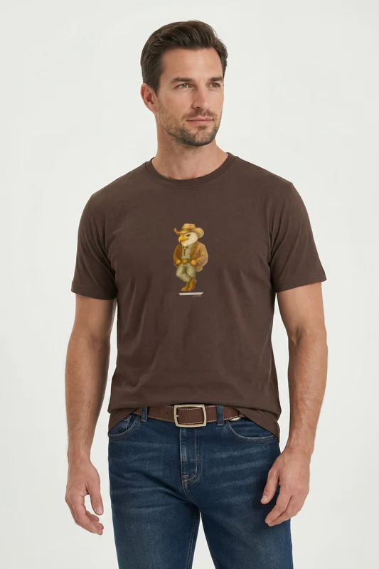 CAMISETA FIO 30 EAGLE 193038 MARROM / P