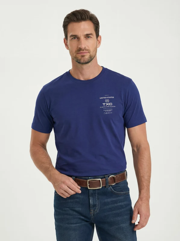 CAMISETA FIO 30 REGULAR 193034 AZUL / P