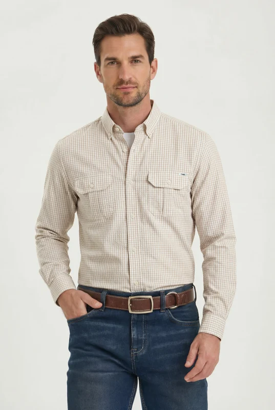 CAMISA ML OXFORD WORKER 29698L AREIA / M