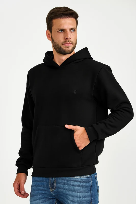 MOLETOM CAPUZ 3491 PRETO / P