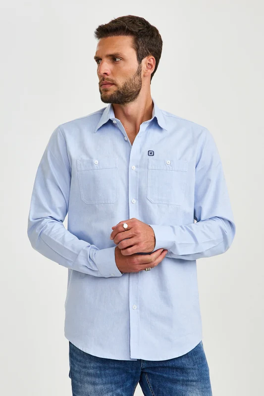 CAMISA ML WORKER OXFORDINE 29461L AREIA / P