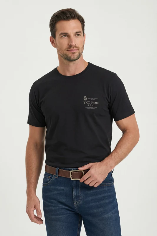 CAMISETA FIO 30 REGULAR 193084 PRETO / GG