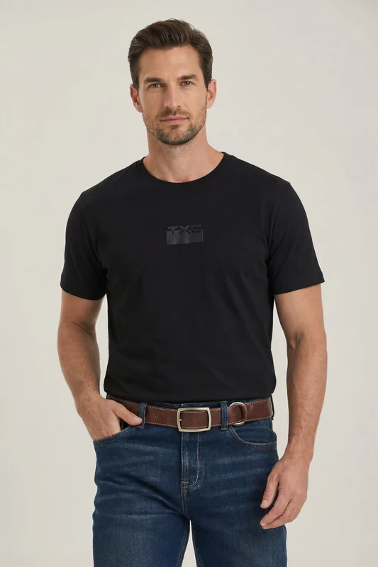 CAMISETA FIO 30 REGULAR 193091 PRETO / GG