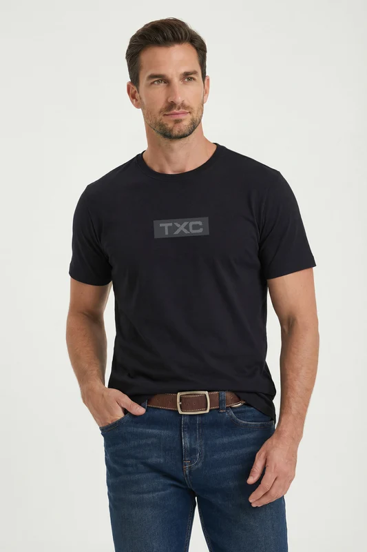 CAMISETA FIO 30 REGULAR 193085 PRETO / M