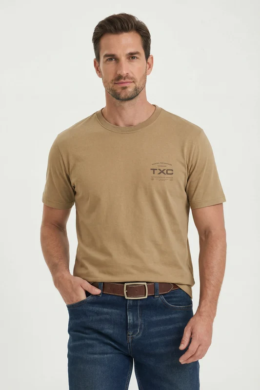 CAMISETA FIO 30 REGULAR 193090 MARROM / P