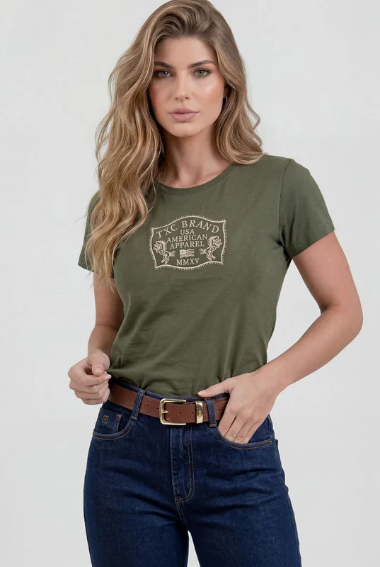 CAMISETA FIO 30 REGULAR 51519 VERDE MILITAR / GG