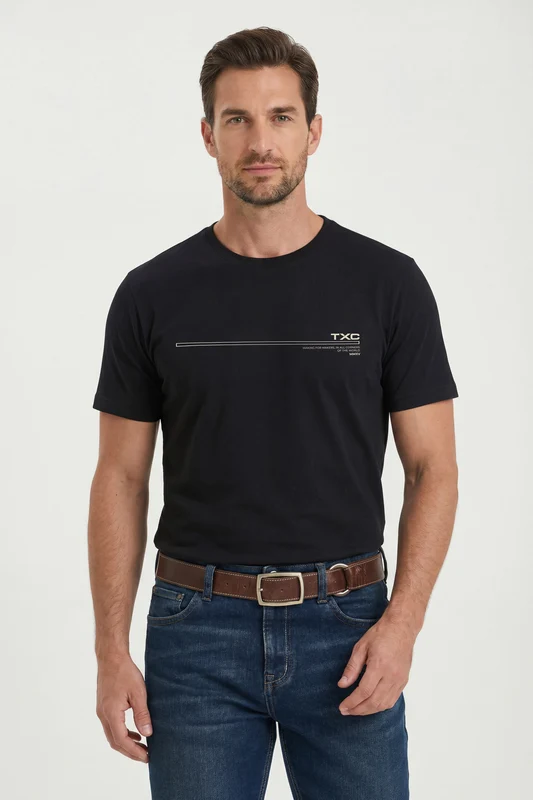 CAMISETA FIO 30 REGULAR 193100 PRETO / G