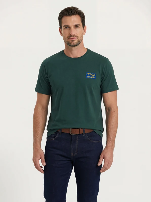 CAMISETA FIO 30 REGULAR 192944 VERDE ESCURO / P