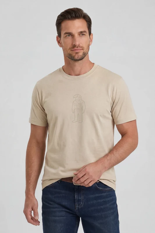 CAMISETA FIO 30 EAGLE 193072 AREIA / GG