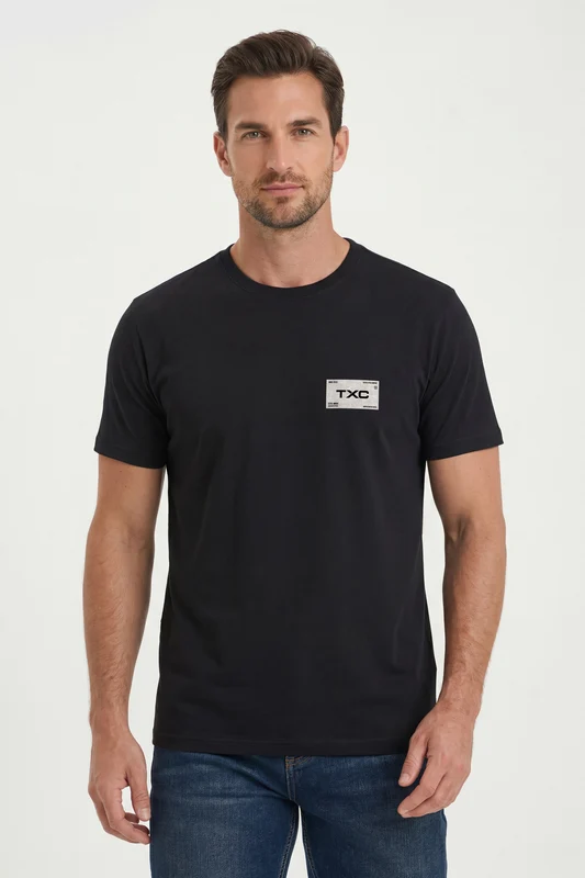 CAMISETA FIO 30 REGULAR 193082 PRETO / GG