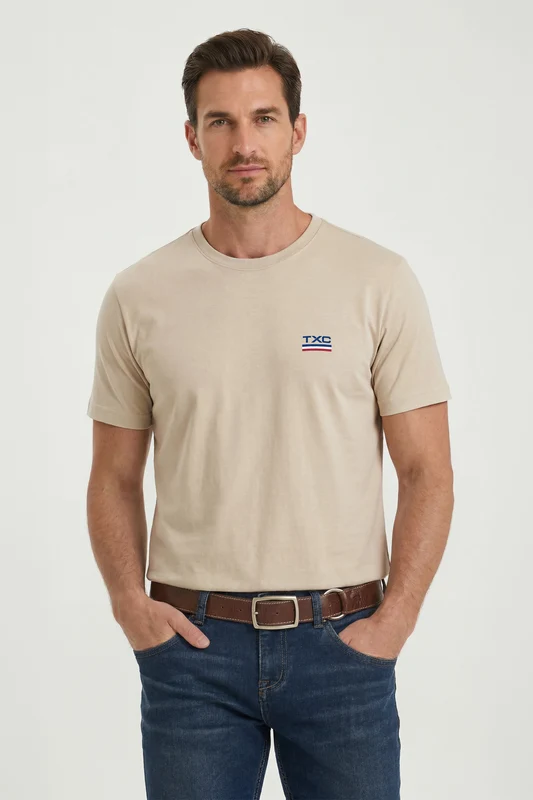 CAMISETA FIO 30 REGULAR 193094 AREIA / G
