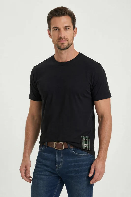 CAMISETA FIO 30 REGULAR 193095 PRETO / P